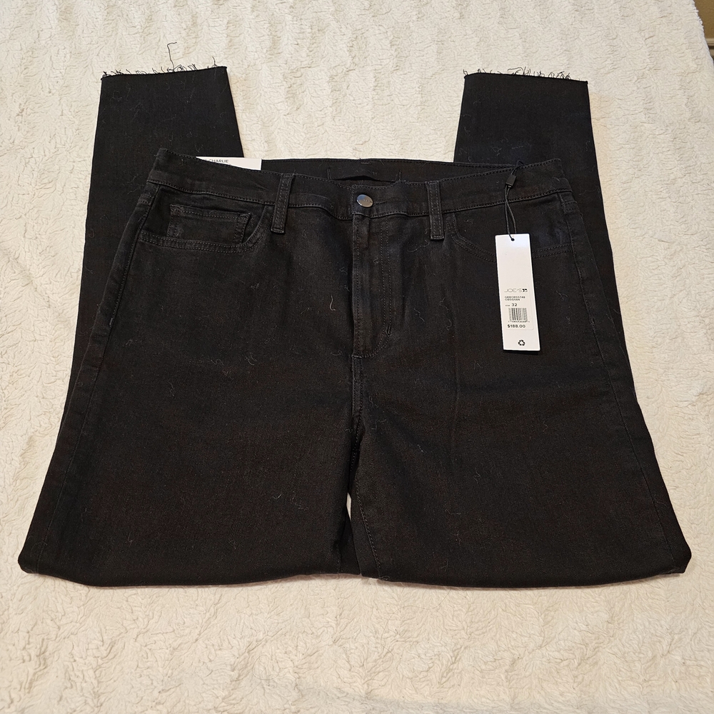 Joe's Jeans Women's Cropped Ankle Jeans in Dark Black